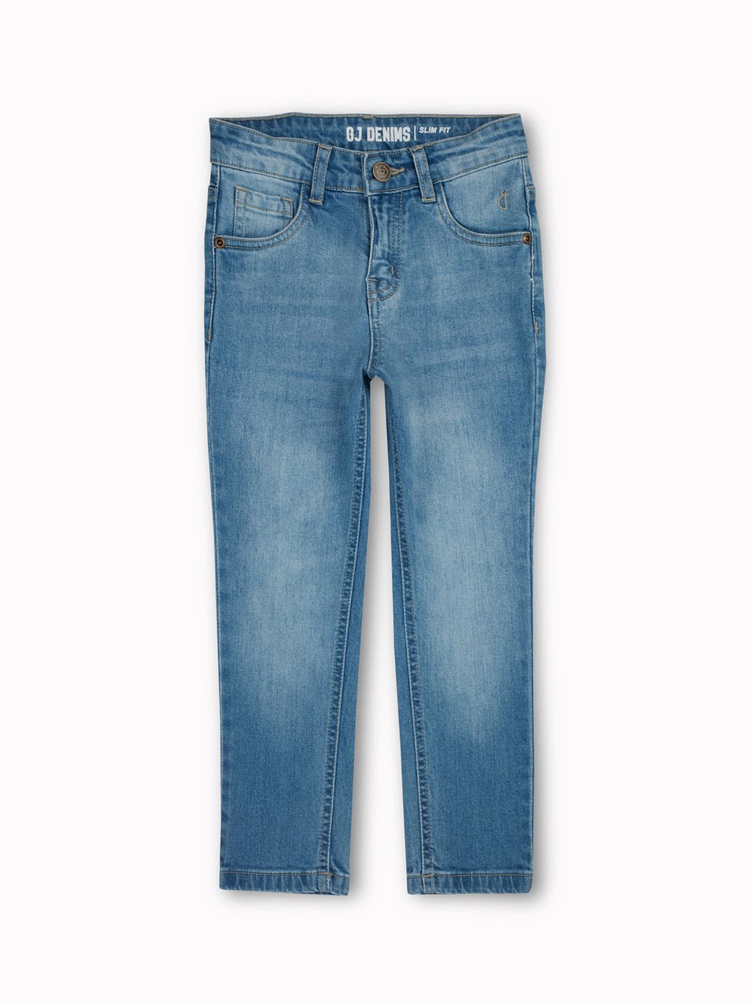 

Gini and Jony Boys Slim Fit Low Distress Light Fade Jeans, Blue