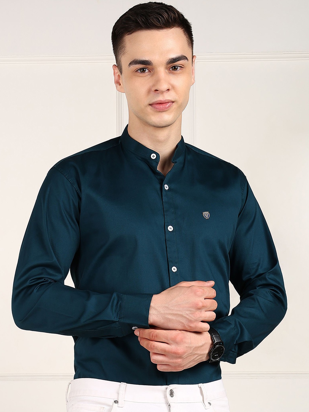 

FUBAR Men Slim Fit Opaque Casual Shirt, Blue