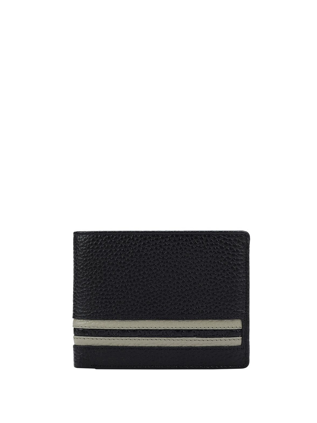 

Da Milano Men Leather Two Fold Wallet, Black