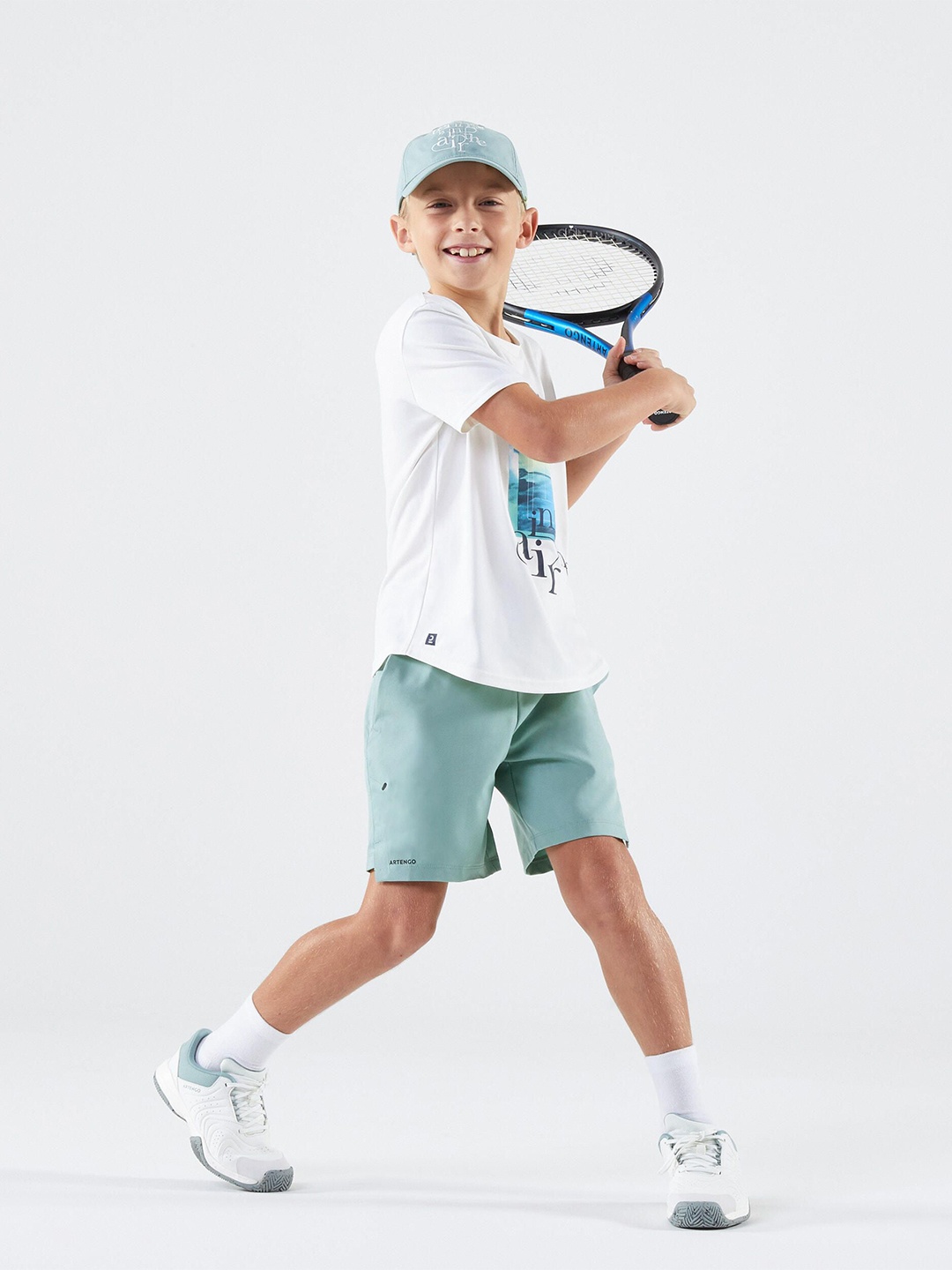 Artengo By Decathlon Kids Off White Lightweight Tennis T-Shirt