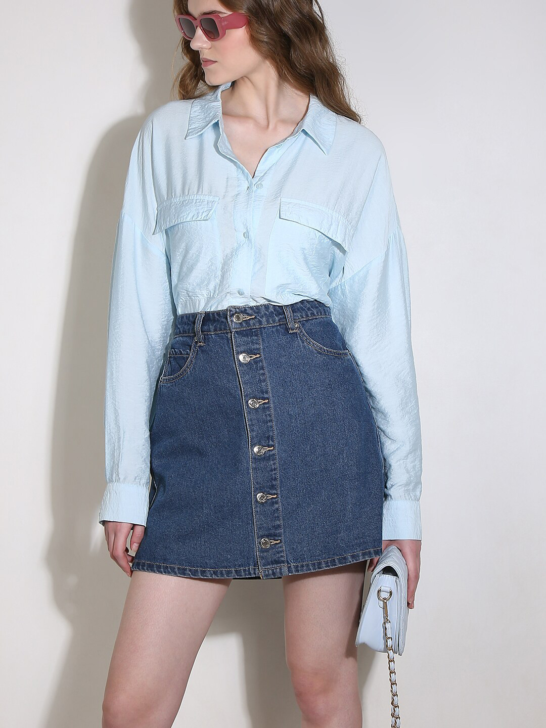 

Vero Moda Women Opaque Casual Shirt, Blue