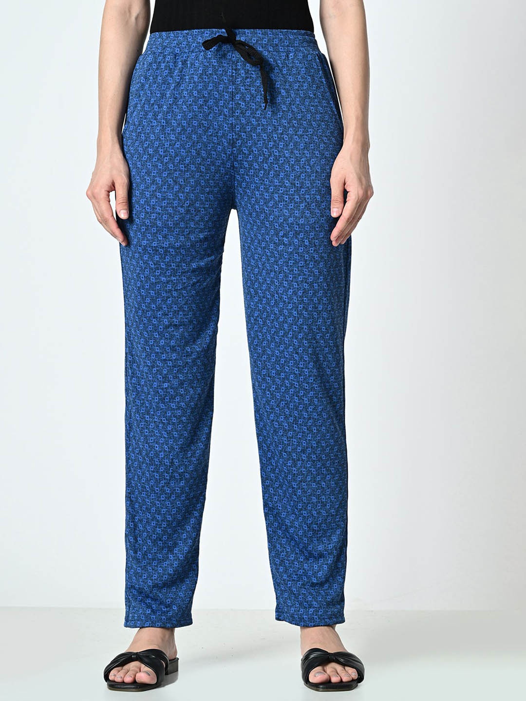 

BAESD Dry-Fit Check Printed Dry Fit Lower Track Pants, Blue