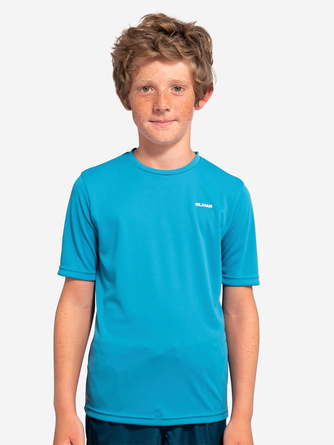 

OLAIAN By Decathlon Boys Round Neck Short Sleeve T-shirts, Blue