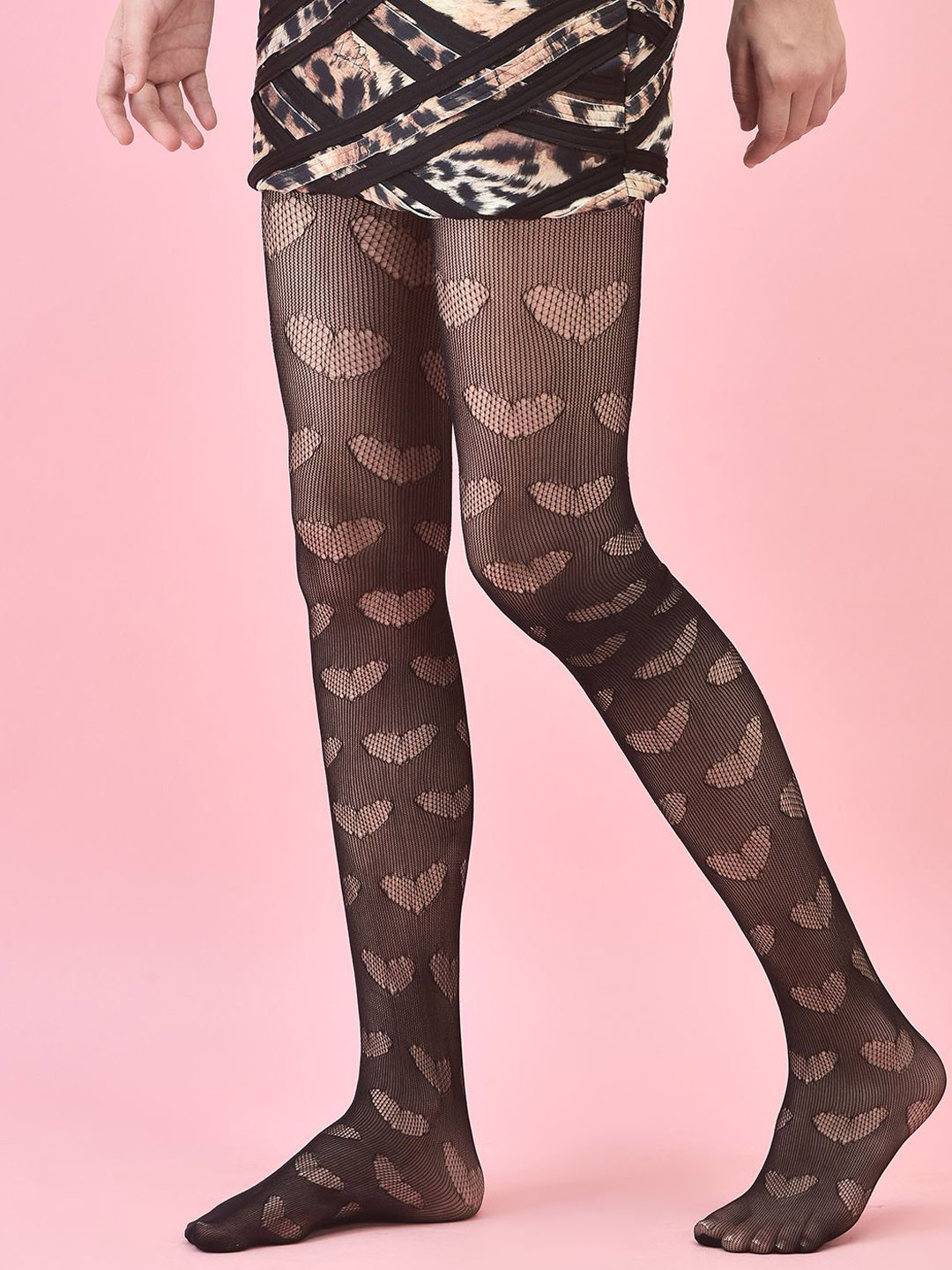 

Brauch Women Pack of 2 Self Design Stretchable Sheer Fishnet Stockings, Black