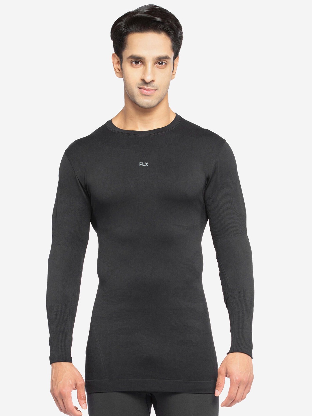 

FLX By Decathlon Men Black Uv Protection Cricket Compression T-Shirt