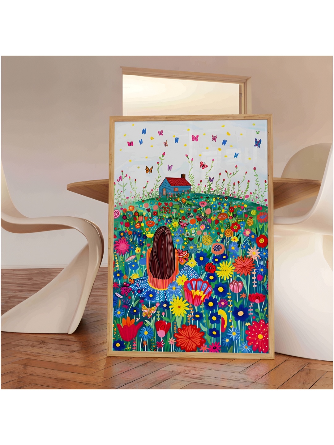 

Aura Green & Red Wooden Floral and Botanical Wall Frame
