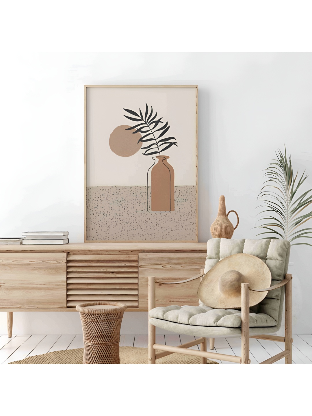 

Aura Beige & Brown Wooden Wall Painting
