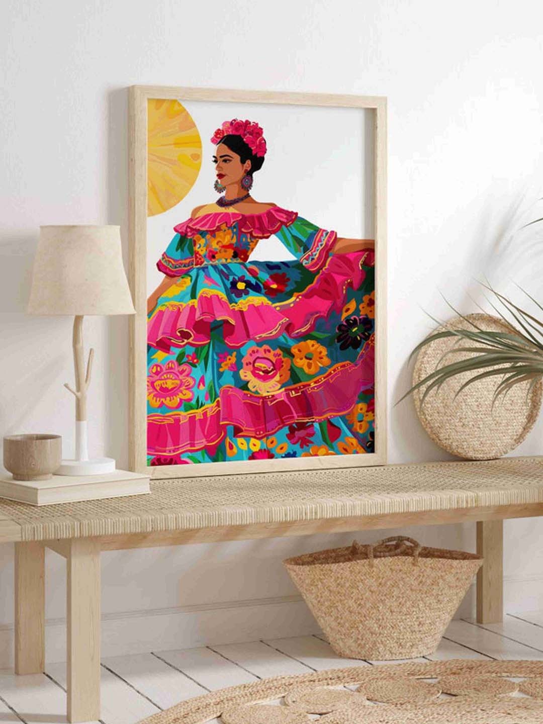 

Aura Pink & Blue Princess Wooden Wall Frame