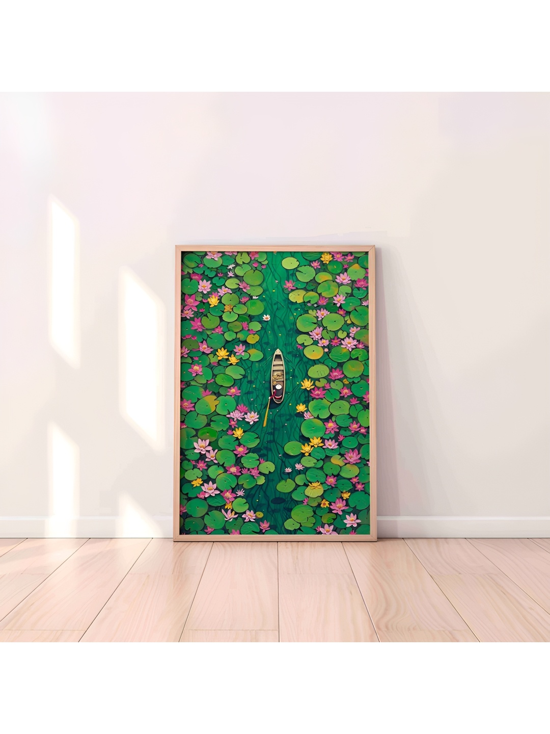 

Aura Green & Pink Floral and Botanical Wooden Wall Frame