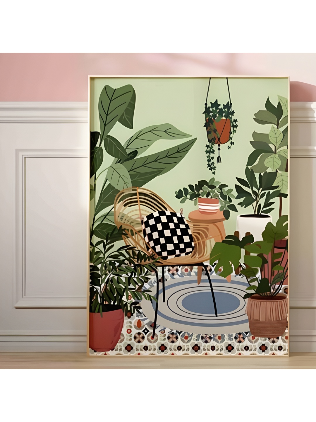 

Aura Green & Black Floral and Botanical Wooden Wall Frame