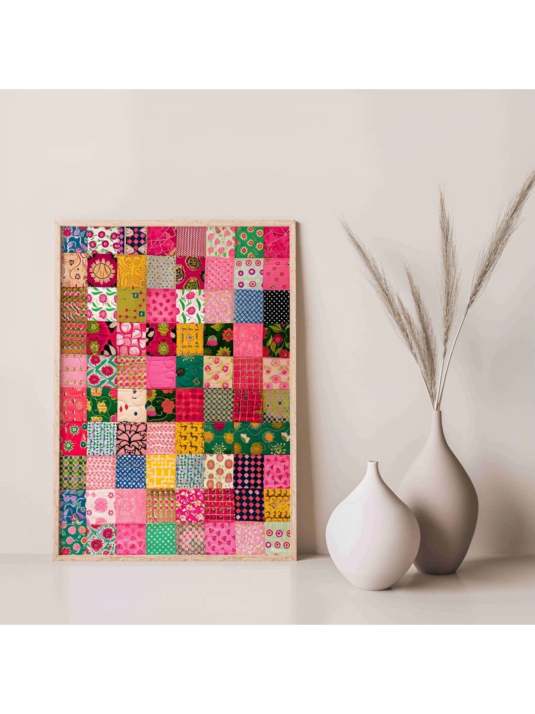 

Aura Pink & Green Wooden Wall Frame