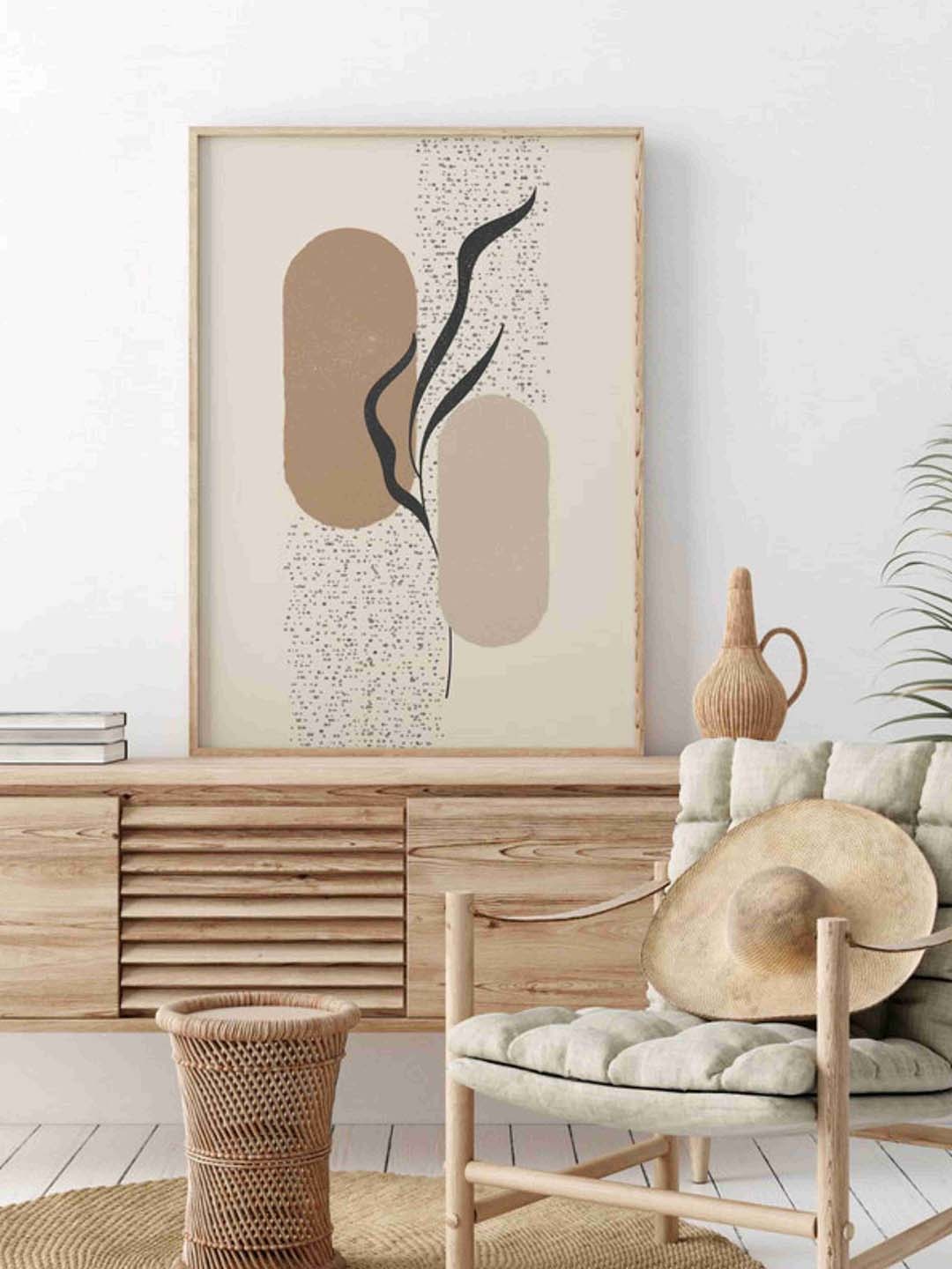 

Aura Beige & Brown Abstract Wooden Wall Frame