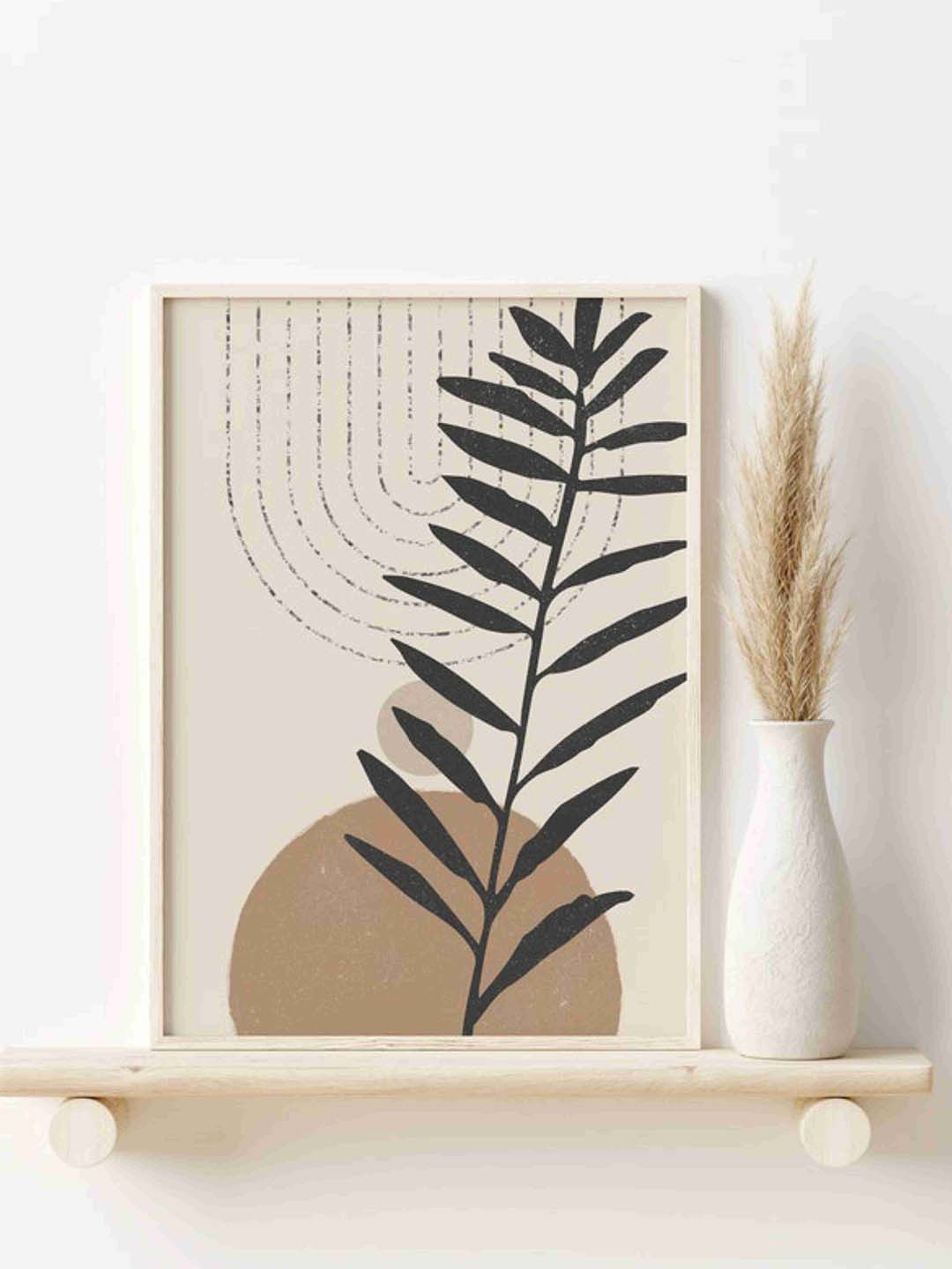 

Aura Beige & Black Floral and Botanical Wooden Wall Frame