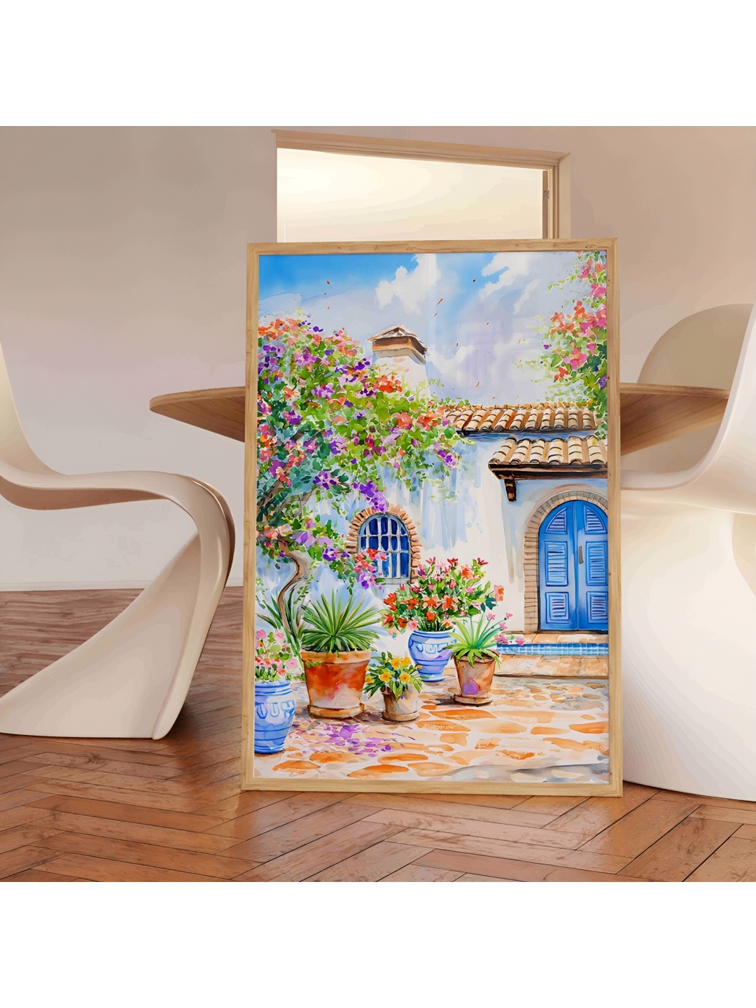 

Aura Green & Blue Wooden Printed Wall Paintings