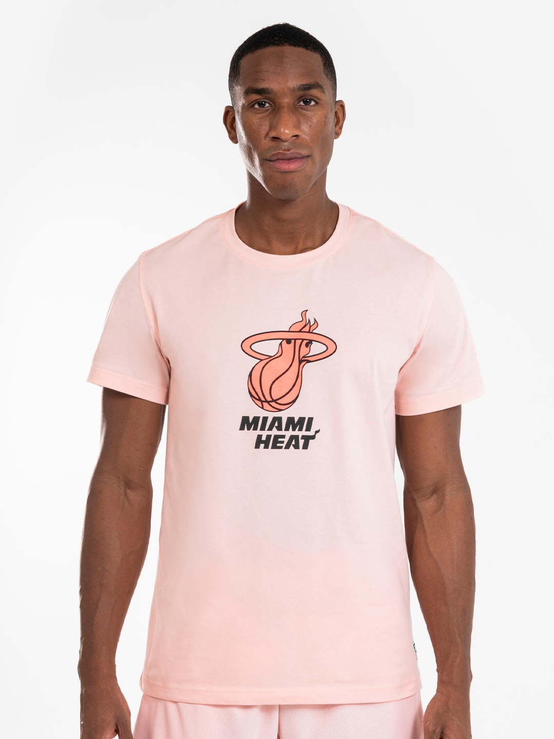 

TARMAK By Decathlon Unisex Adult Pink Nba Miami Heat Print Basketball Tshirt