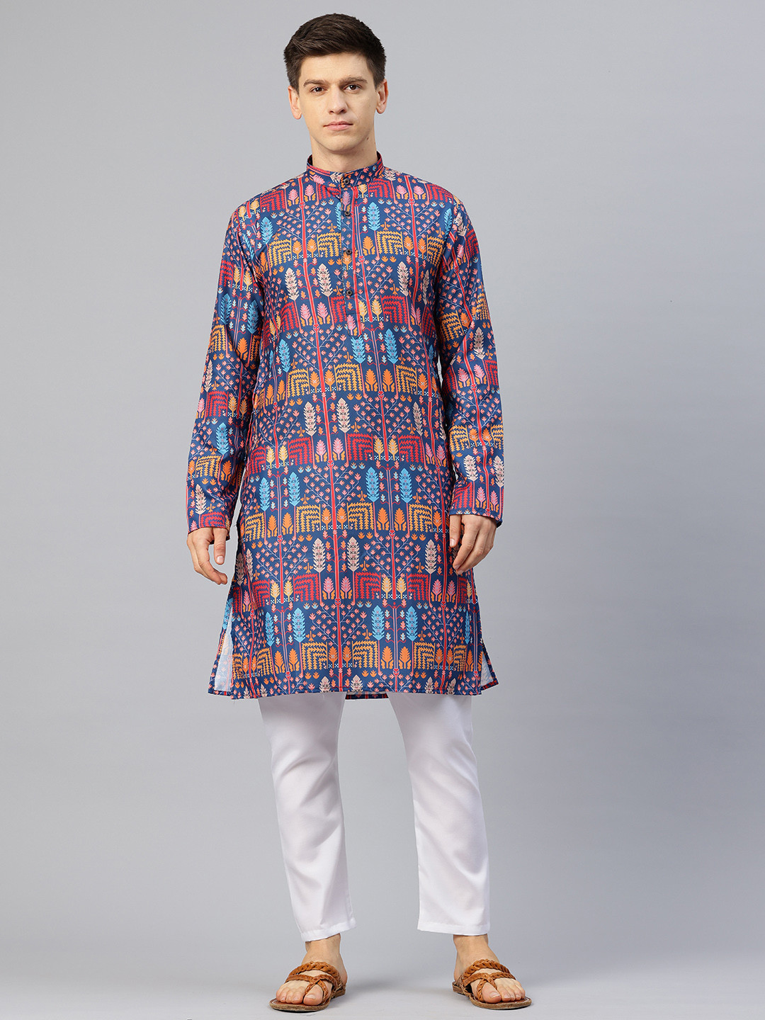 

Luxrio Men Abstract Printed Kurta, Blue