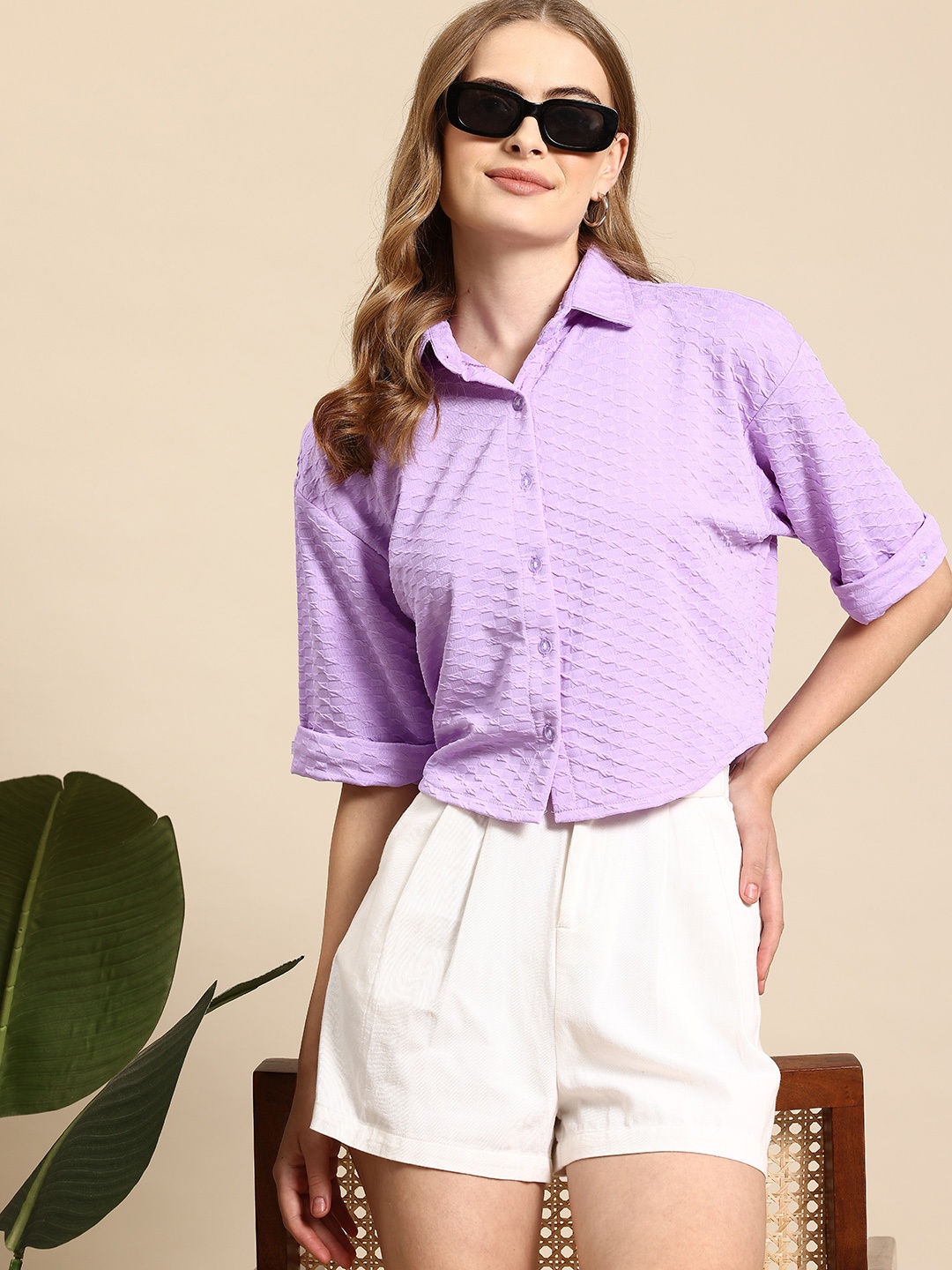 

Mast & Harbour Comfort Casual Shirt, Lavender