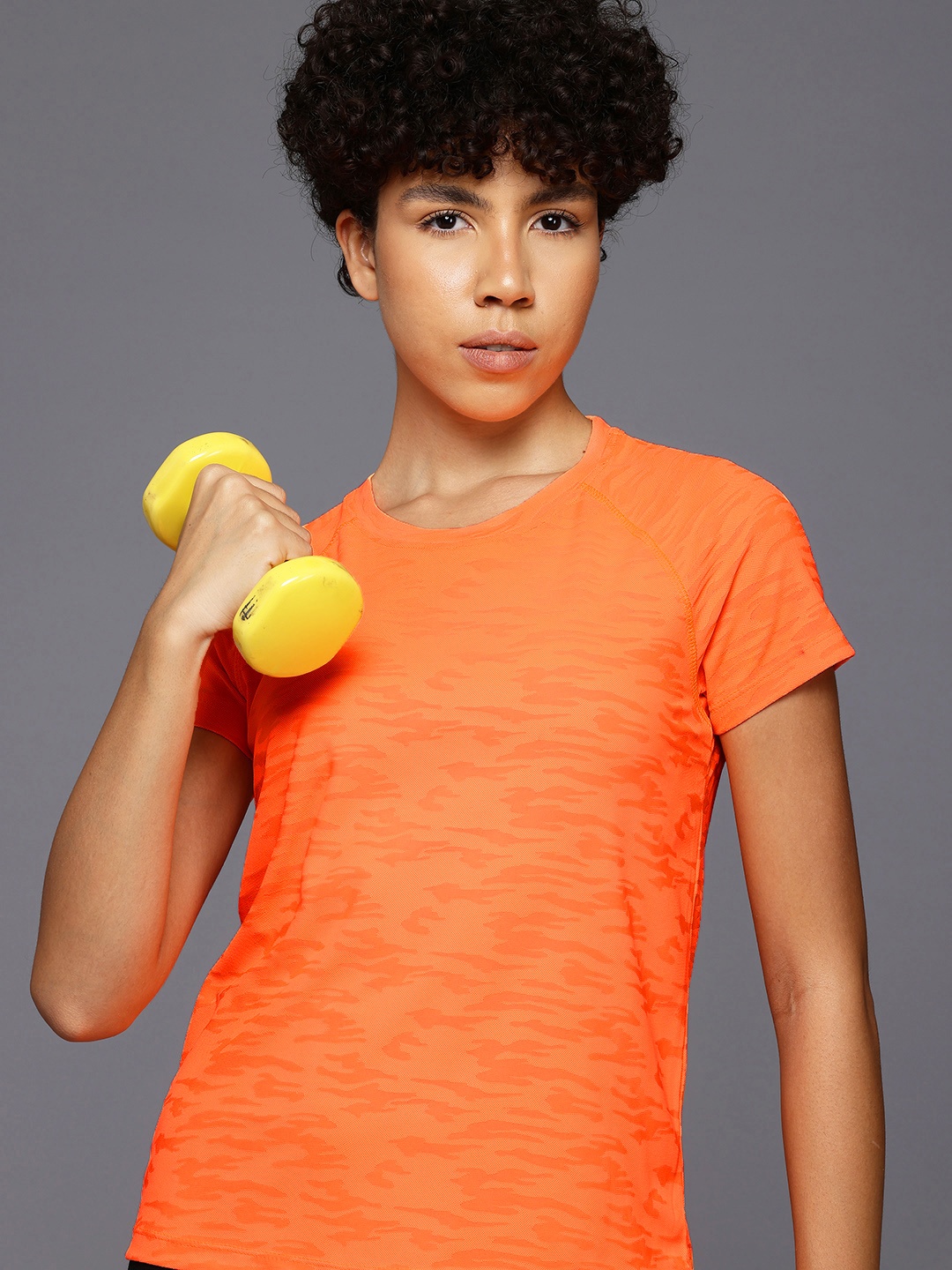 

HRX by Hrithik Roshan Rapid-Dry Training T-shirt, Orange