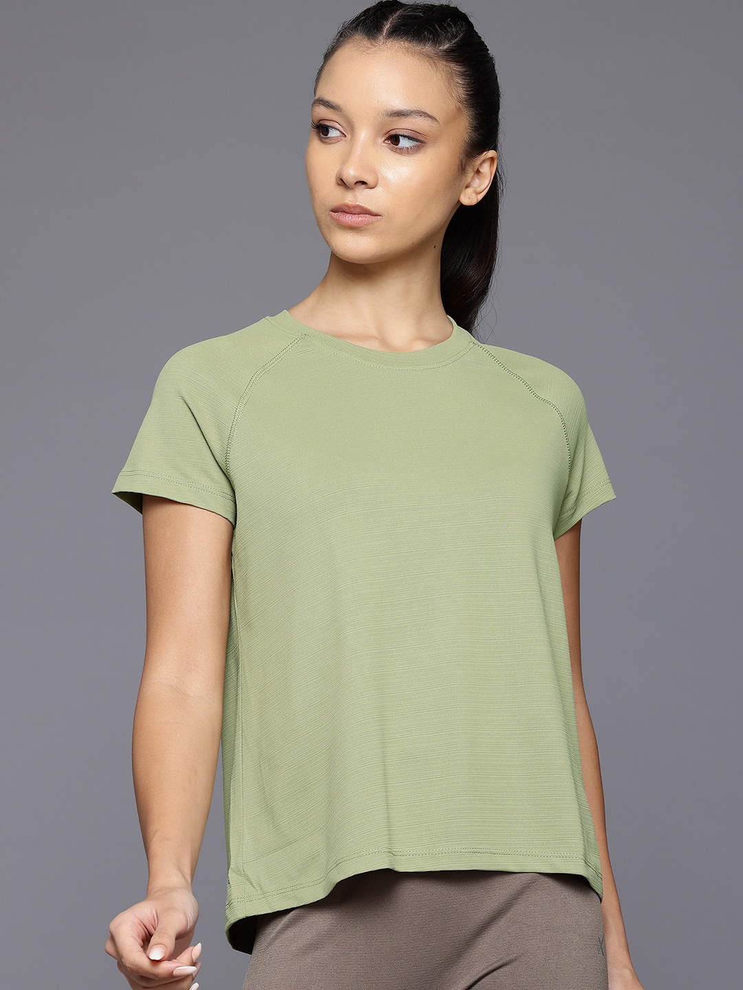 

HRX by Hrithik Roshan Rapid-Dry Running T-Shirt, Olive