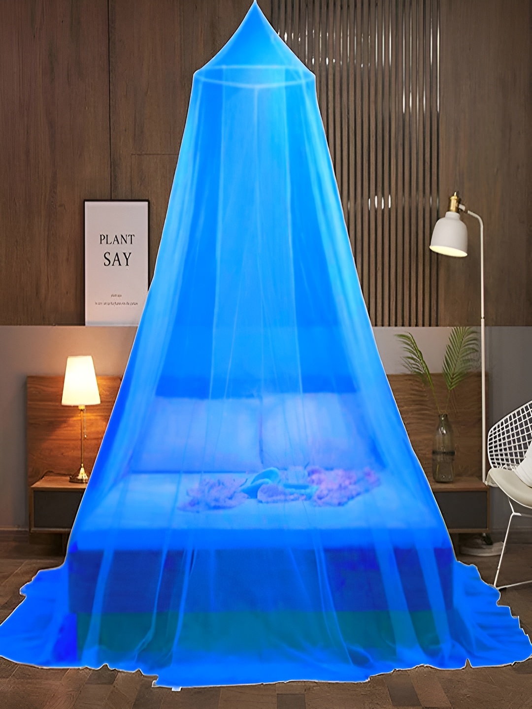 

MARUTI ENTERPRISE Blue King Size Hanging Mosquito Net