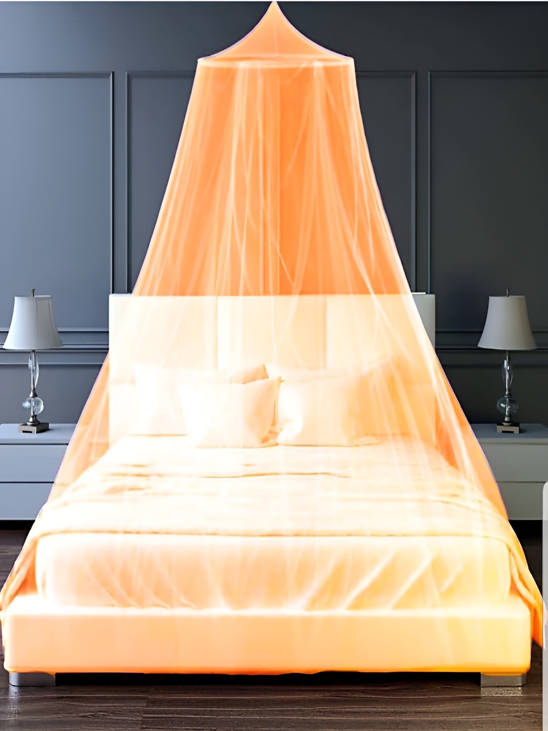 

MARUTI ENTERPRISE Orange King Size Hanging Mosquito Net