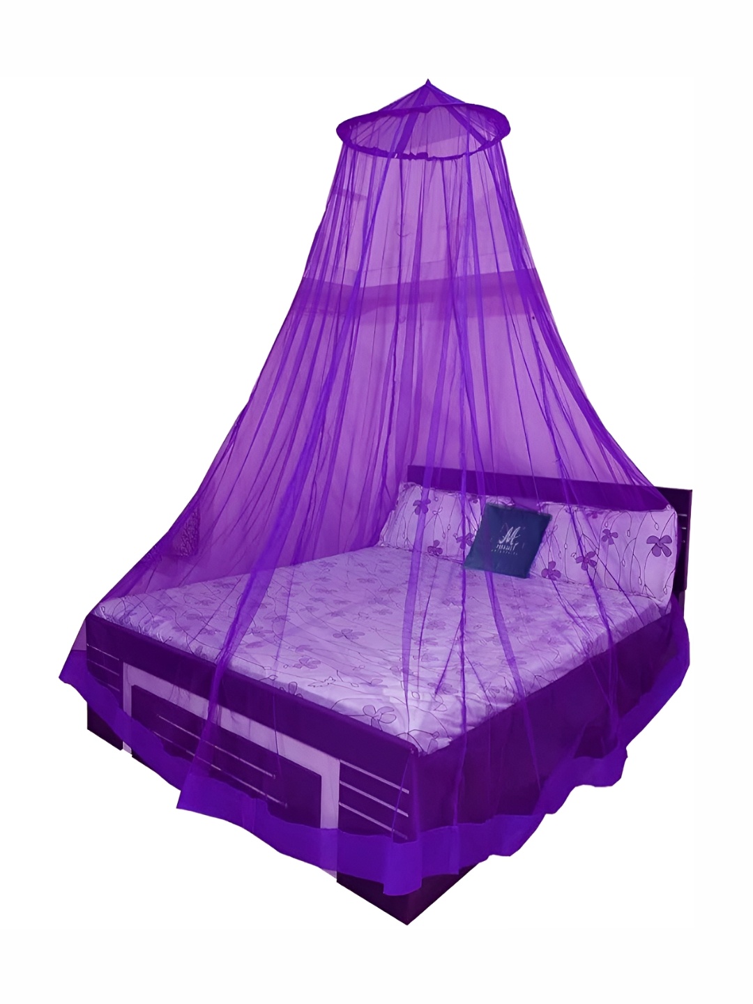 

MARUTI ENTERPRISE Purple King Size Hanging Mosquito Net