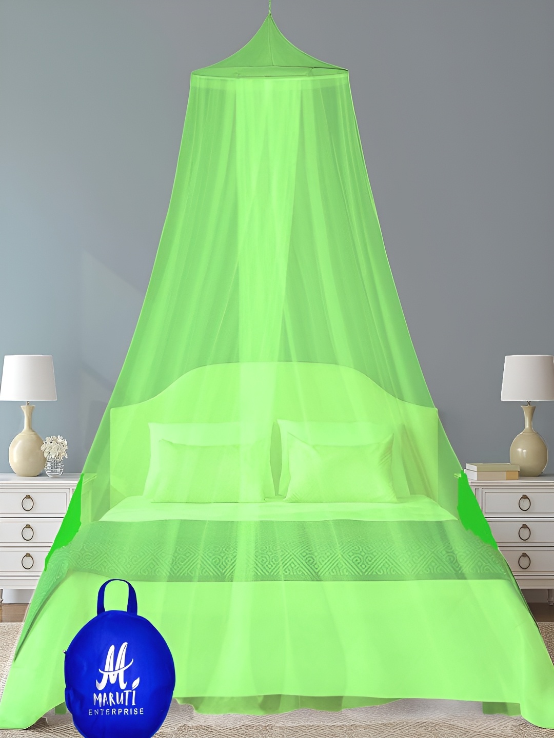 

MARUTI ENTERPRISE Green King Size Hanging Mosquito Net