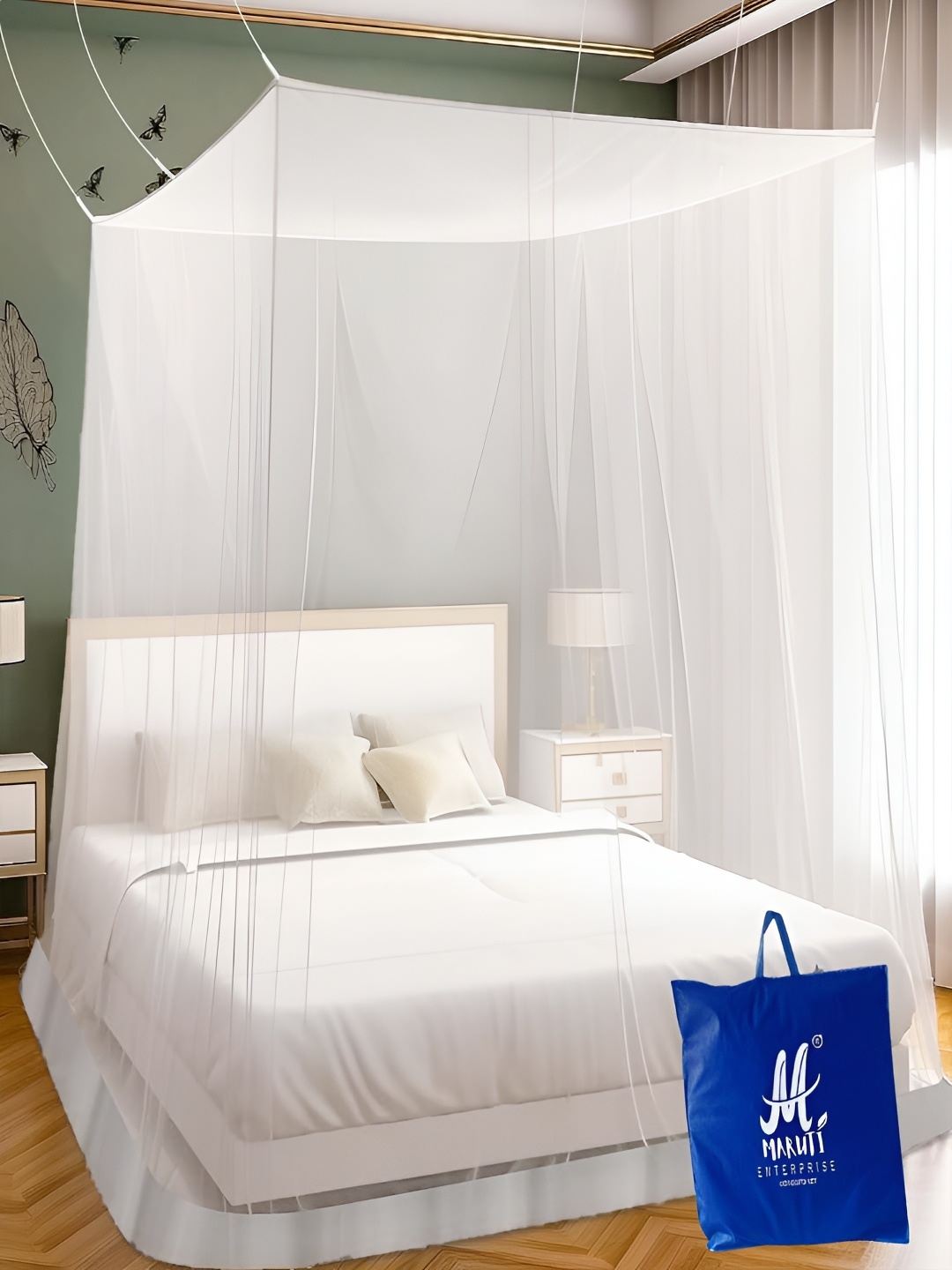 

MARUTI ENTERPRISE White King Size Hanging Mosquito Net