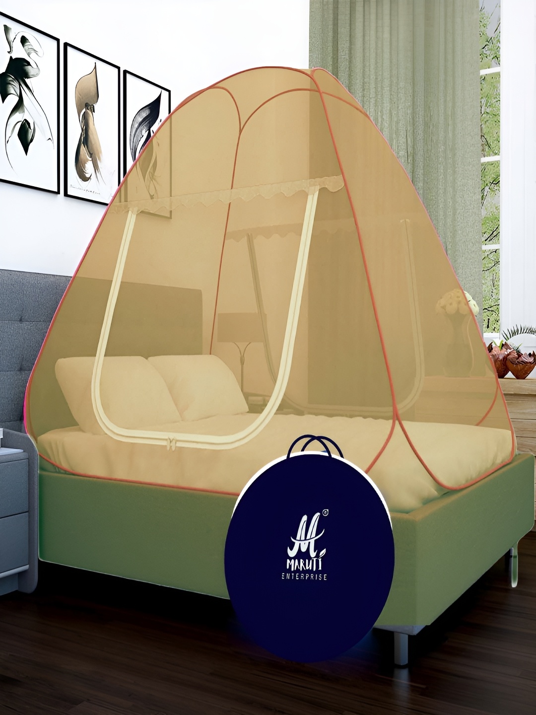 

MARUTI ENTERPRISE Khaki King Size Hanging Mosquito Net