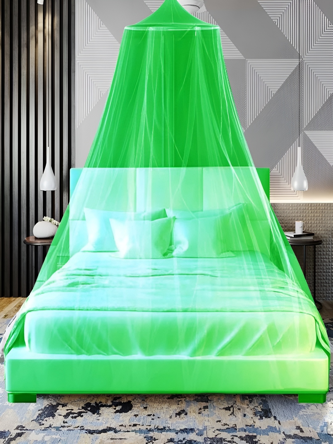 

MARUTI ENTERPRISE Green King Size Hanging Mosquito Net