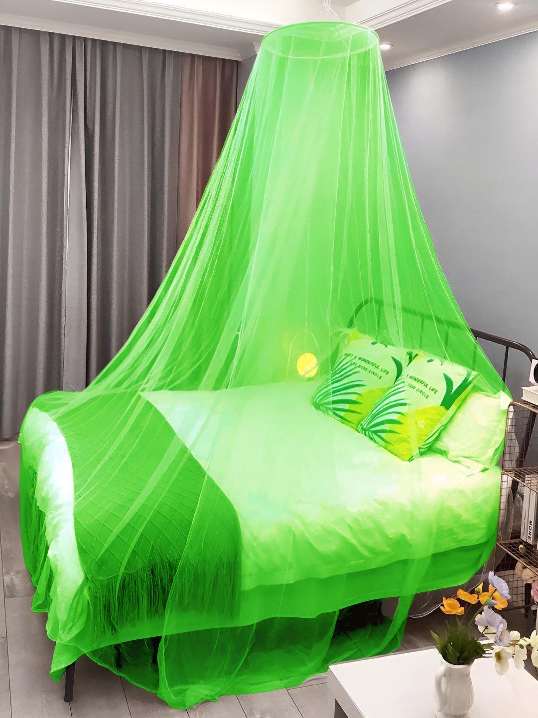 

MARUTI ENTERPRISE Green King Size Hanging Mosquito Net