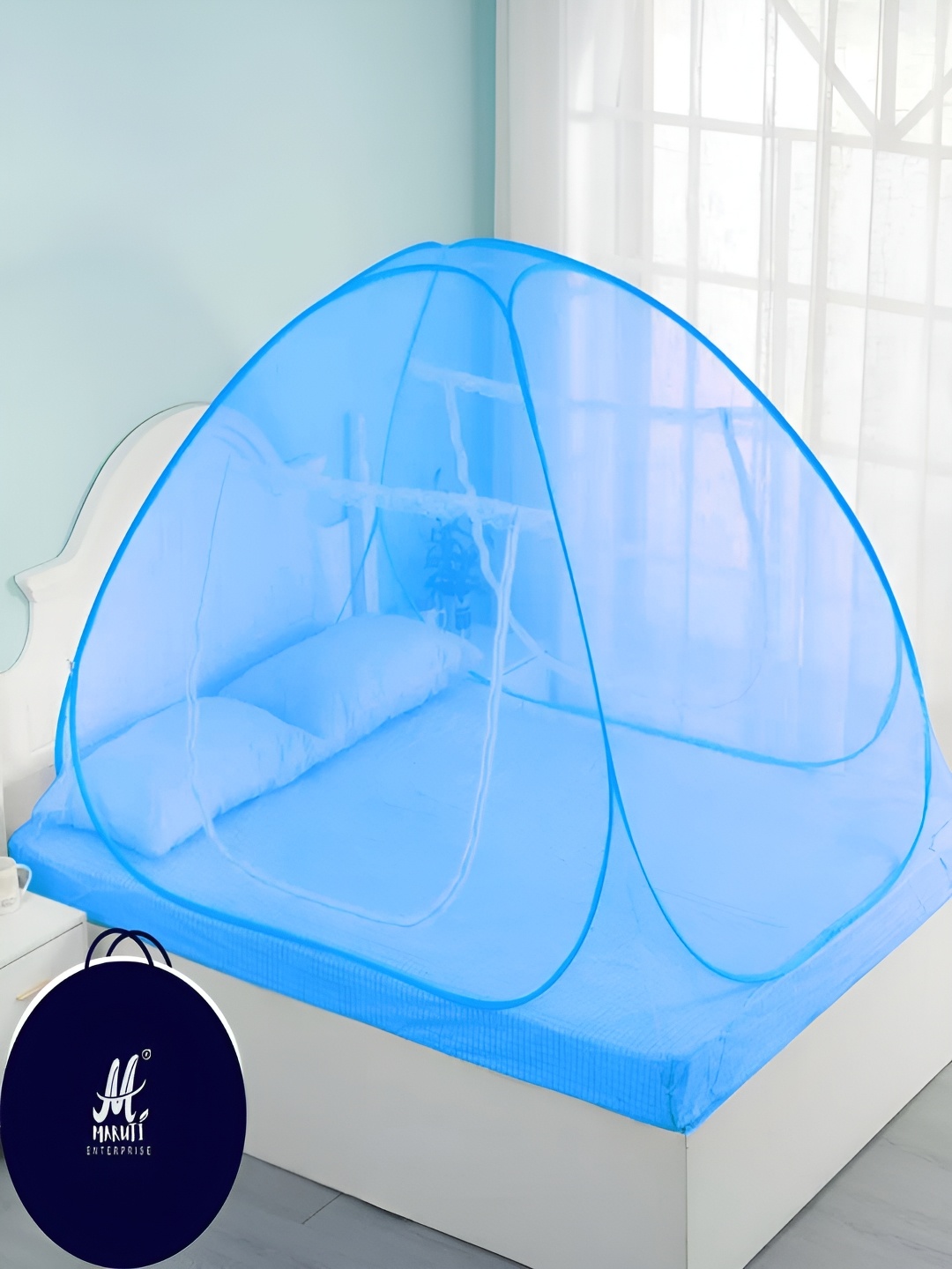 

MARUTI ENTERPRISE Blue King Size Tent Mosquito Net