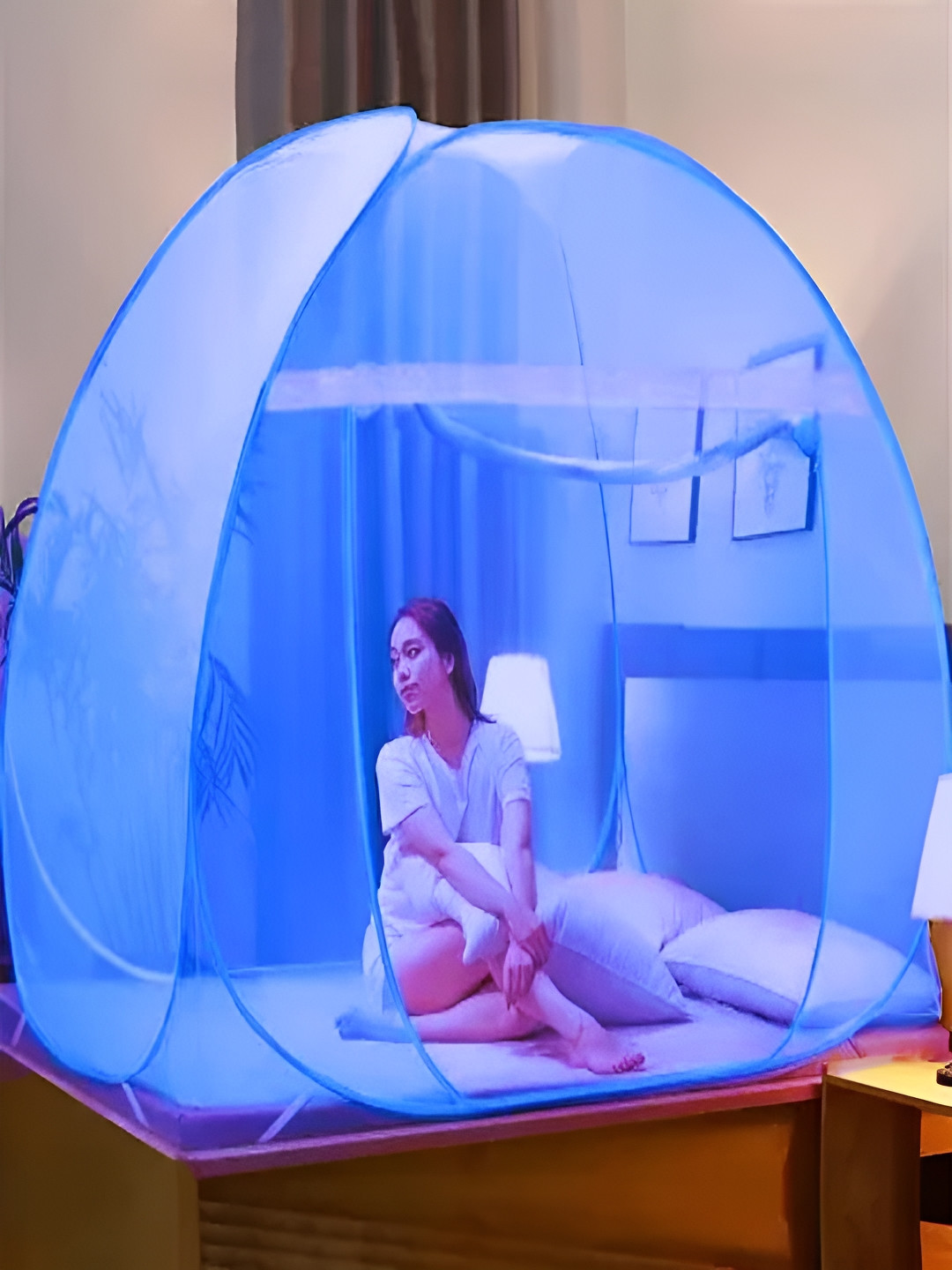 

MARUTI ENTERPRISE Blue King Size Tent Mosquito Net