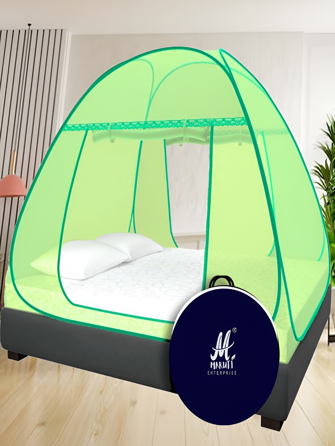 

MARUTI ENTERPRISE Green King Size Tent Mosquito Net