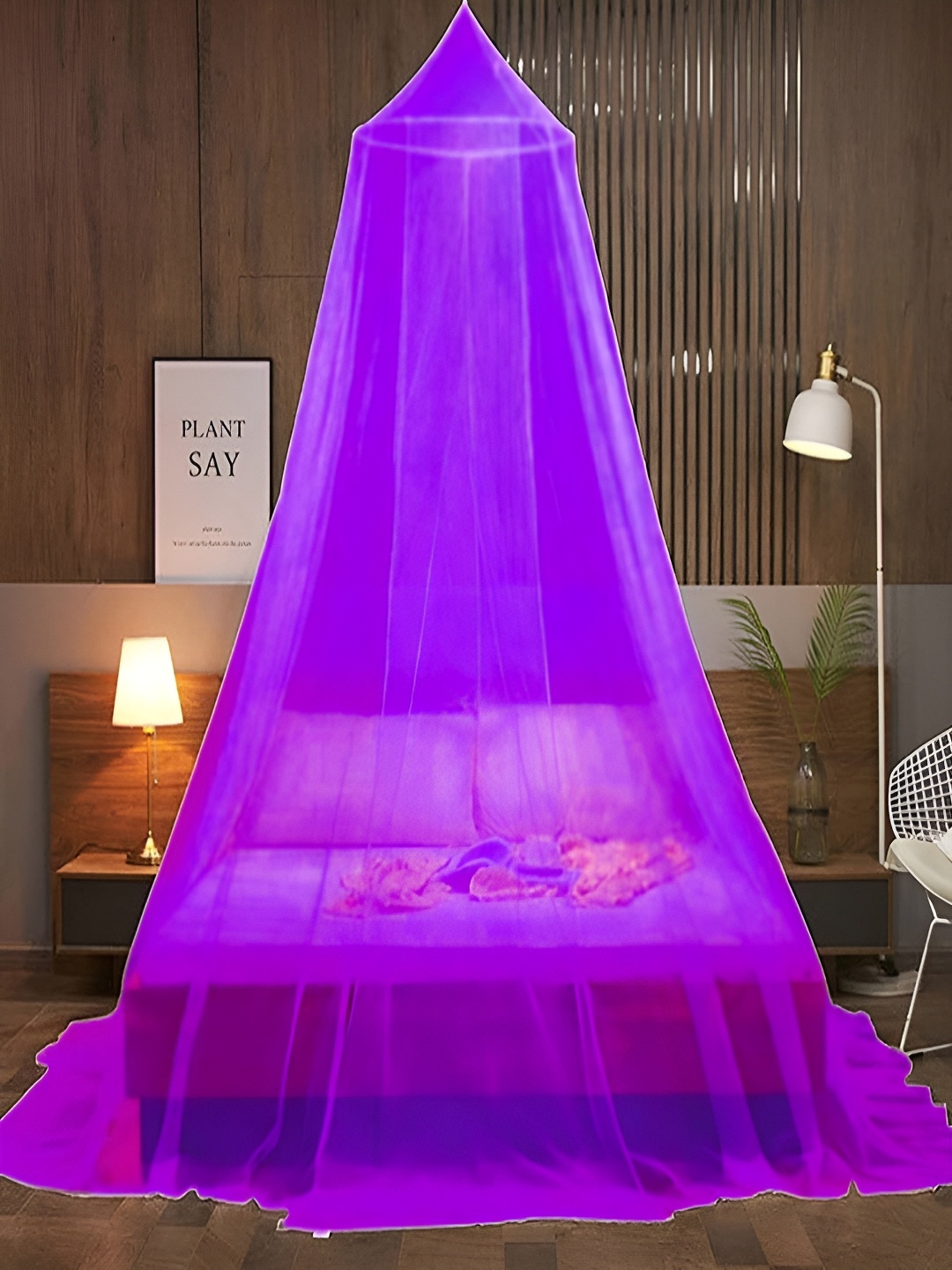 

MARUTI ENTERPRISE Purple King Size Hanging Mosquito Net