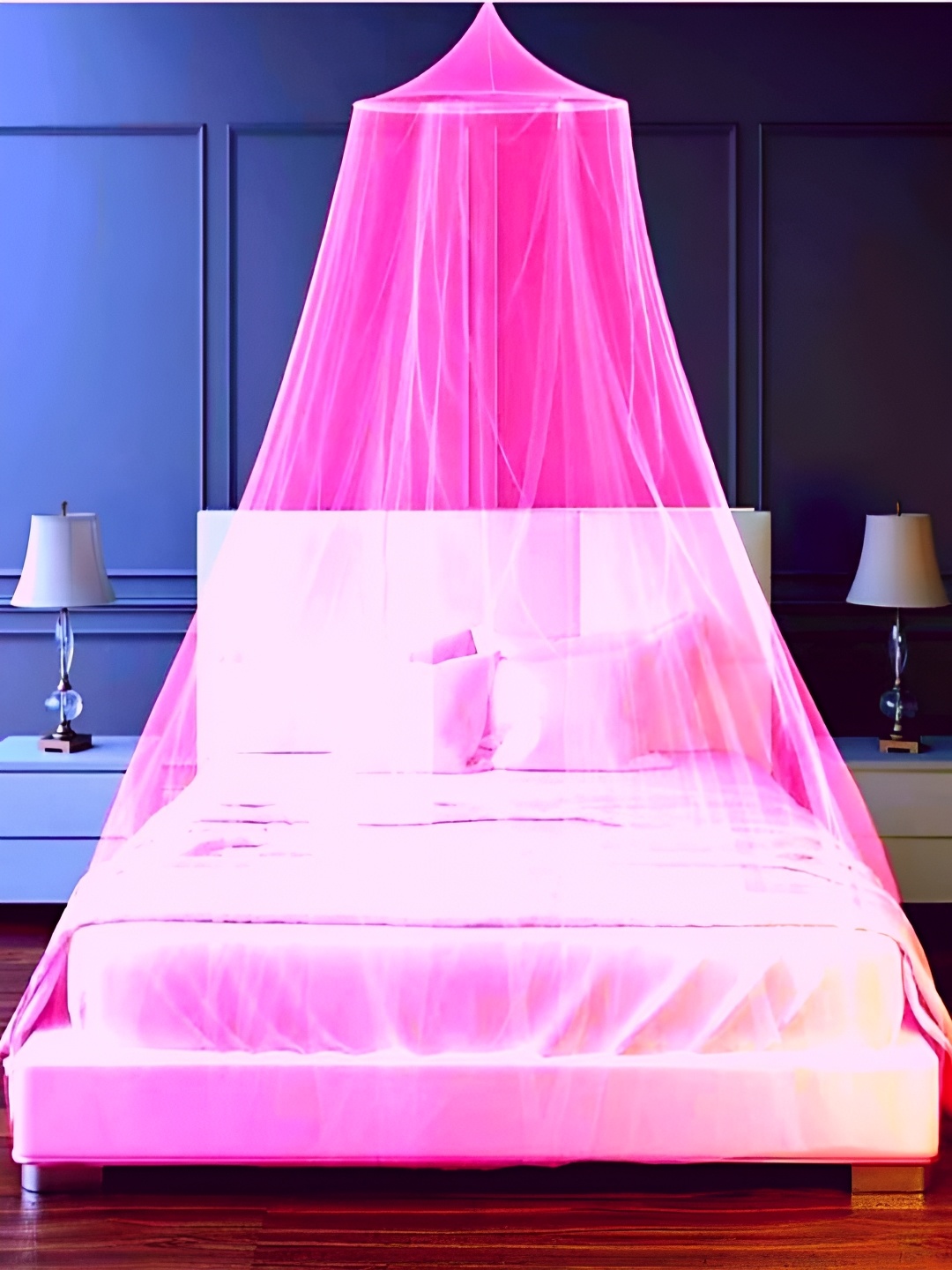 

MARUTI ENTERPRISE Pink King Size Hanging Mosquito Net