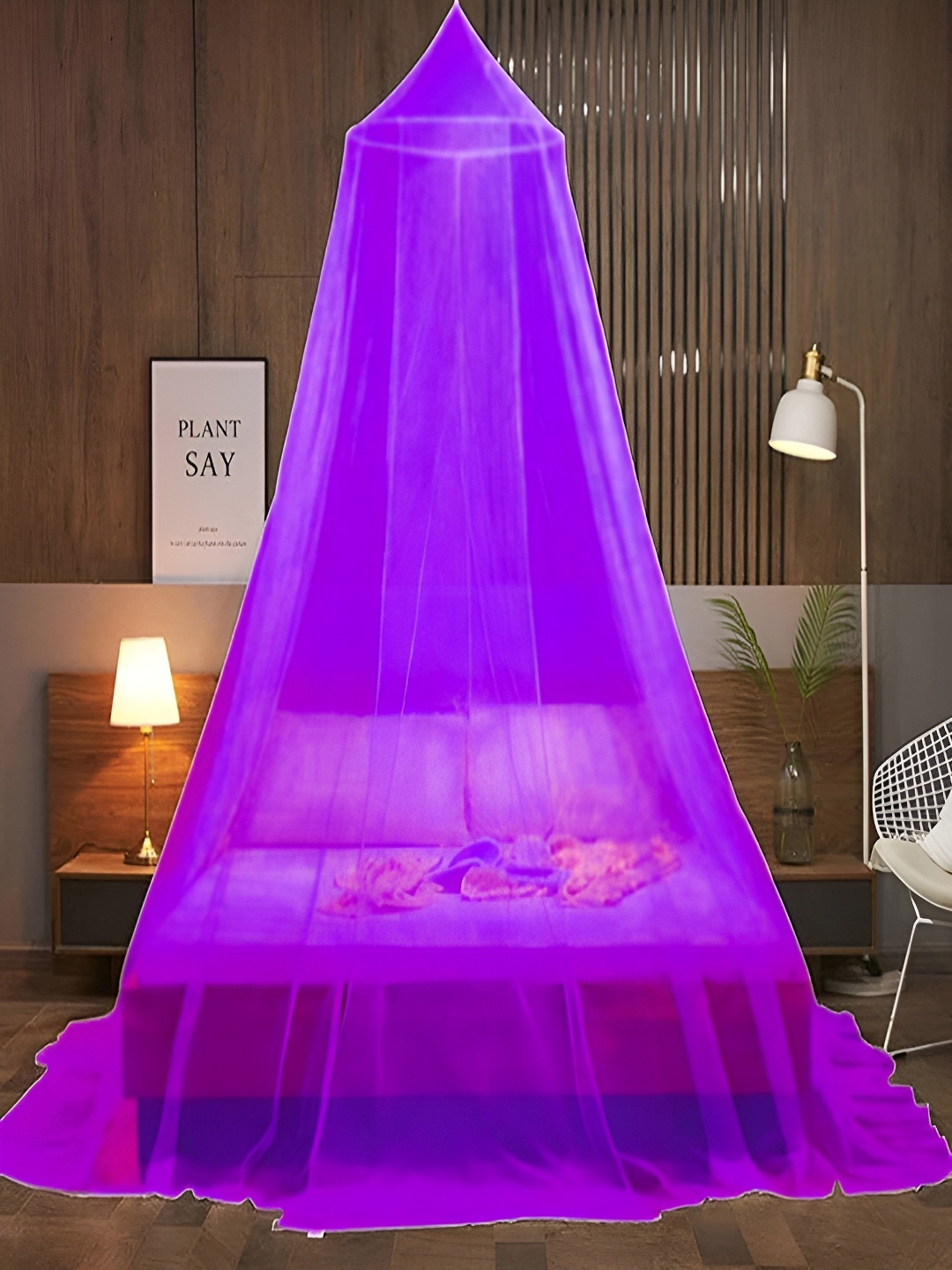 

MARUTI ENTERPRISE Purple King Size Hanging Mosquito Net