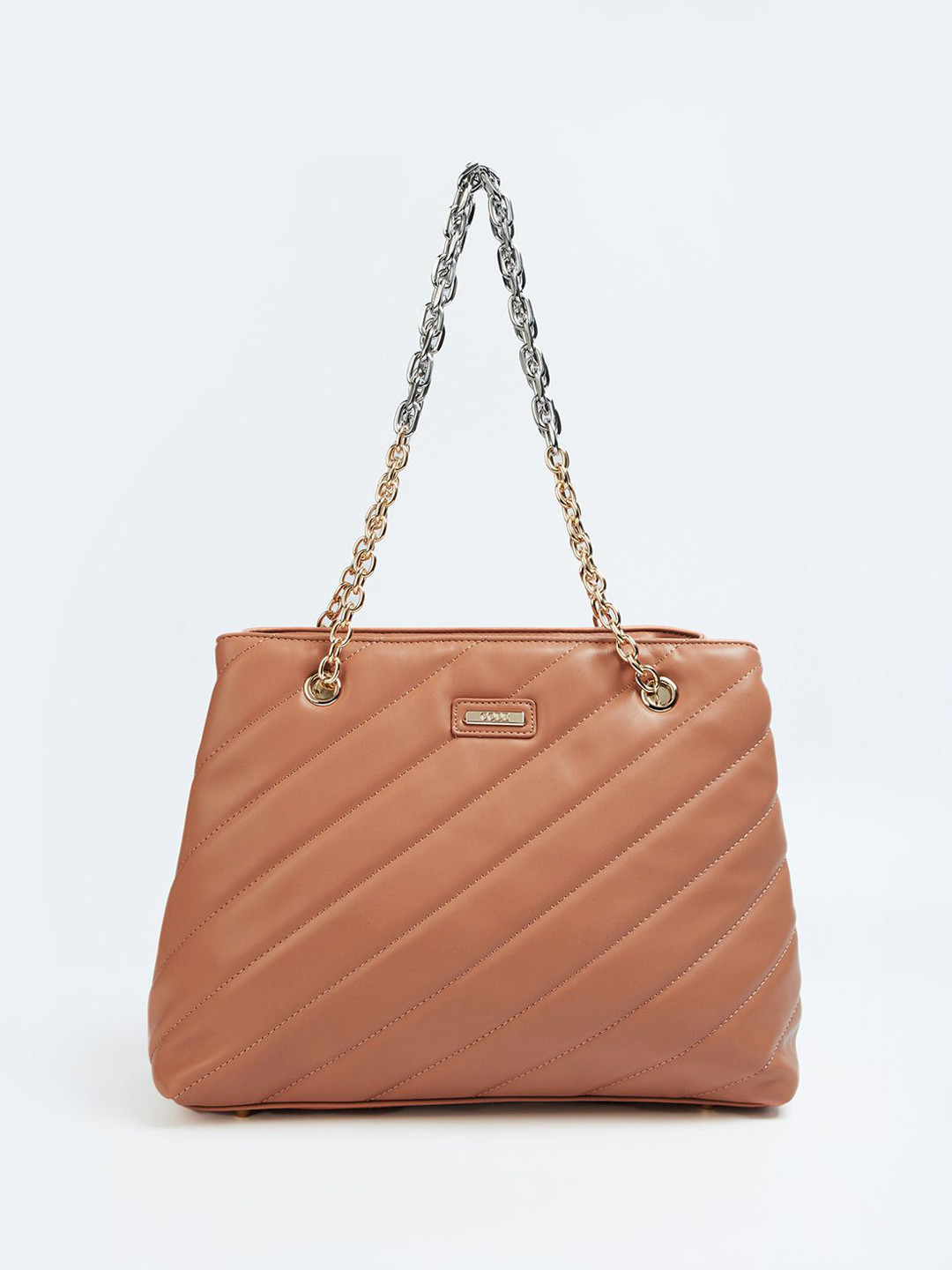 

CODE by Lifestyle Textured Structured Shoulder Bag, Brown