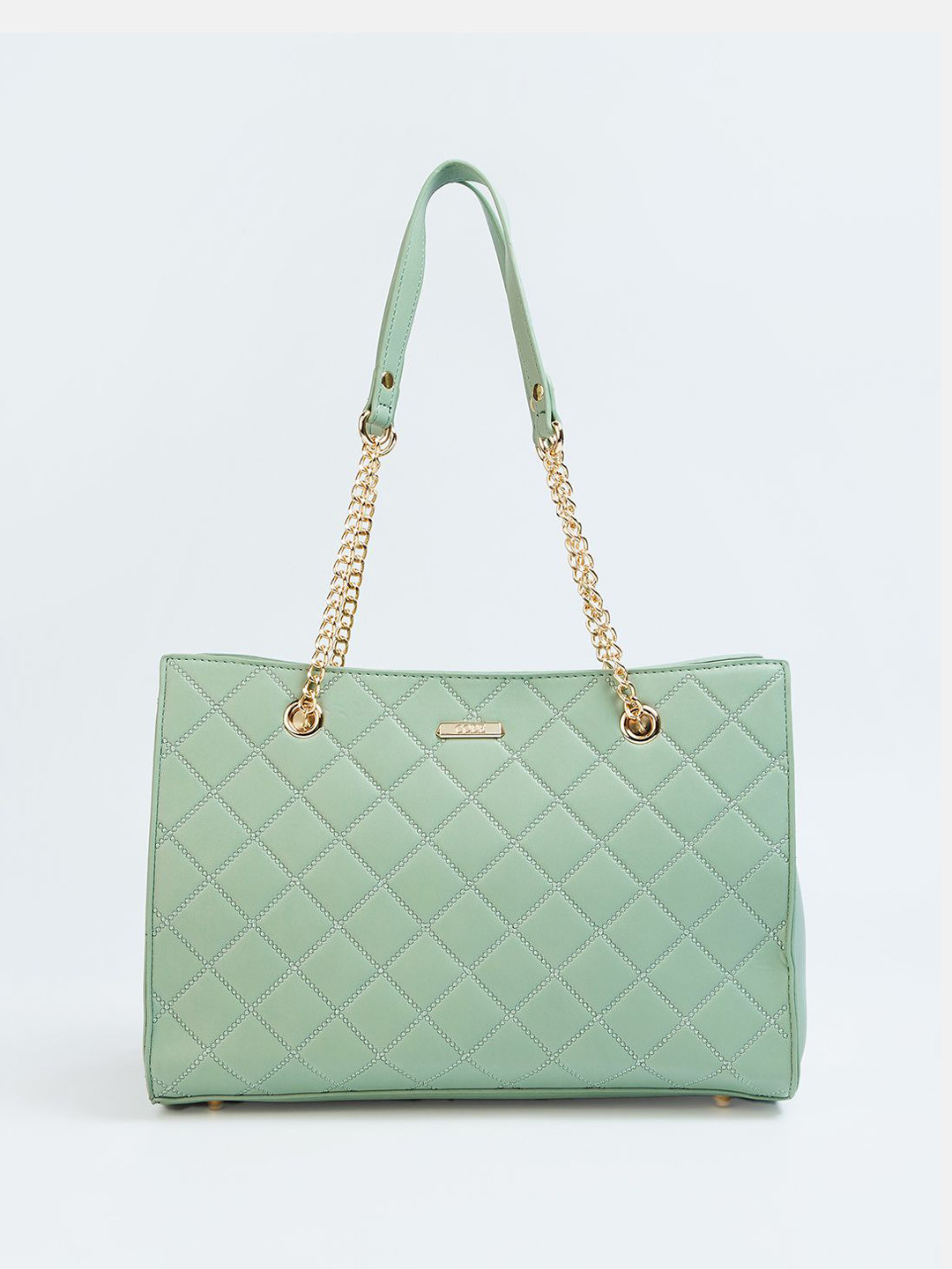 

CODE by Lifestyle Structured Shoulder Bag with Quilted, Green