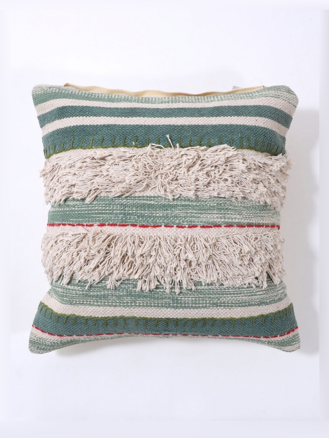 

Art Avenue White & Green Square Cushion Covers