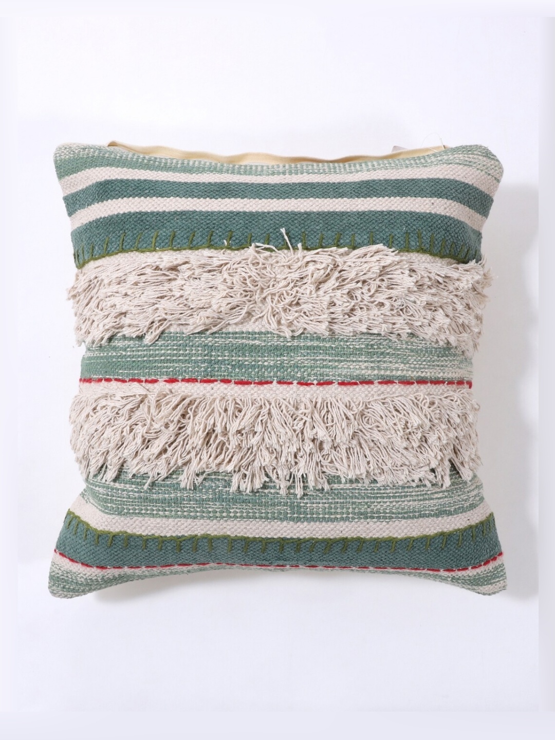 

Art Avenue White & Green Striped Square Cushion Covers