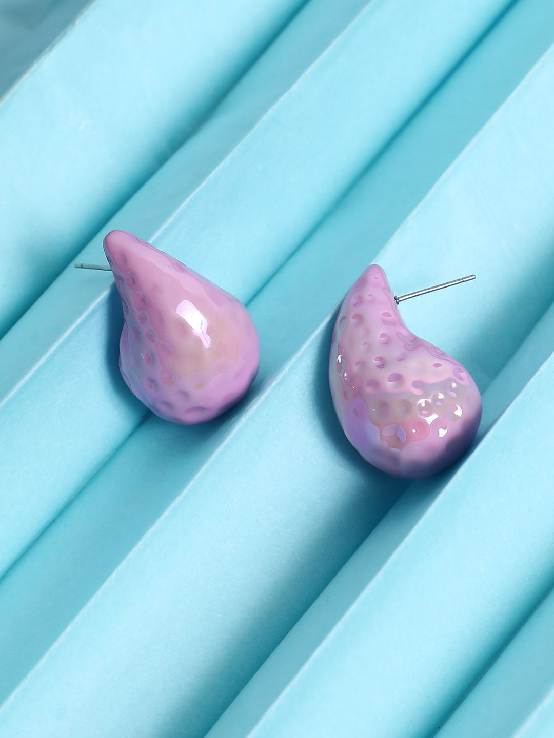 

SOHI Contemporary Studs Earrings, Pink