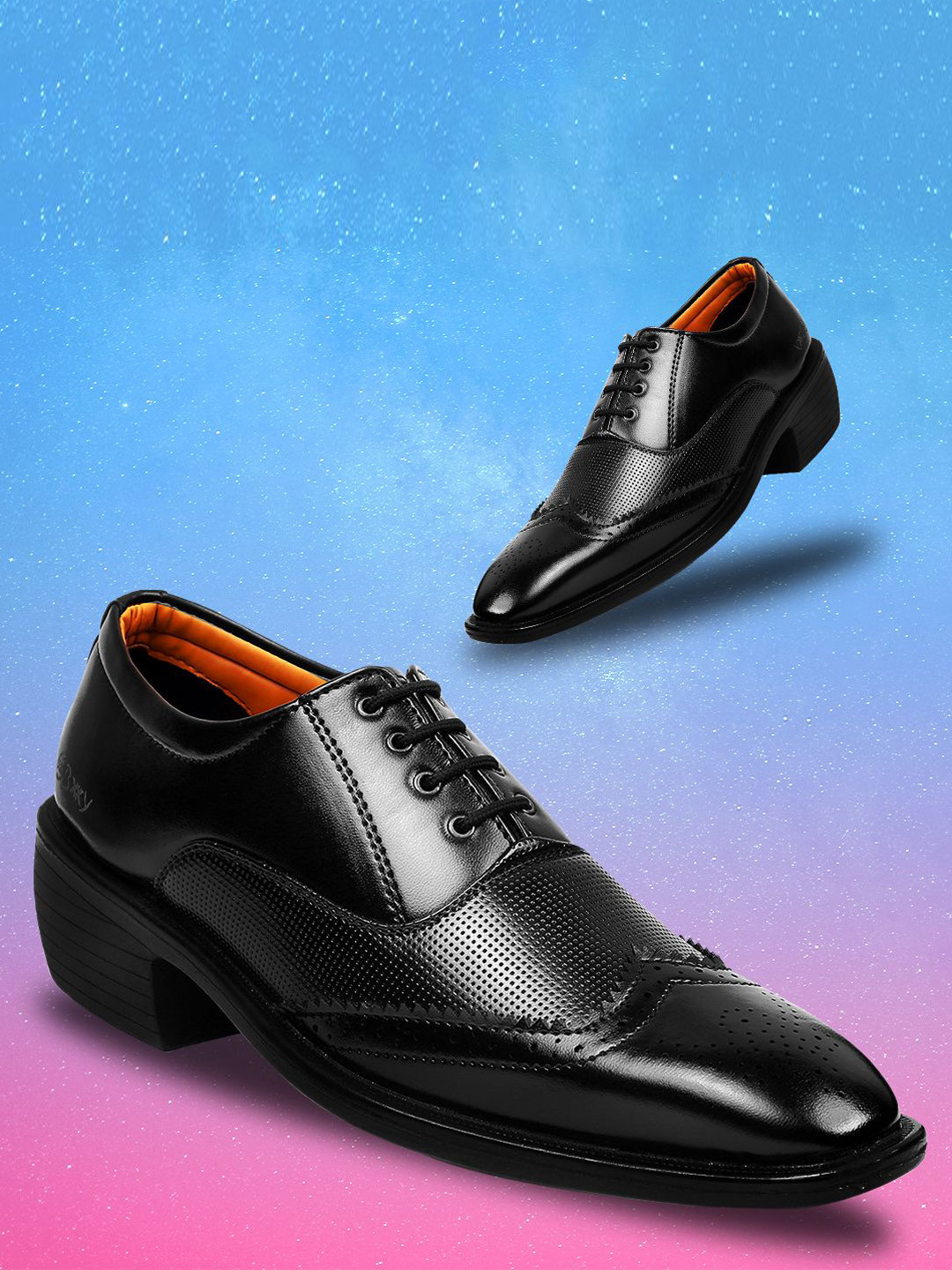 

Bxxy Men Round Toe Formal Brogues, Black