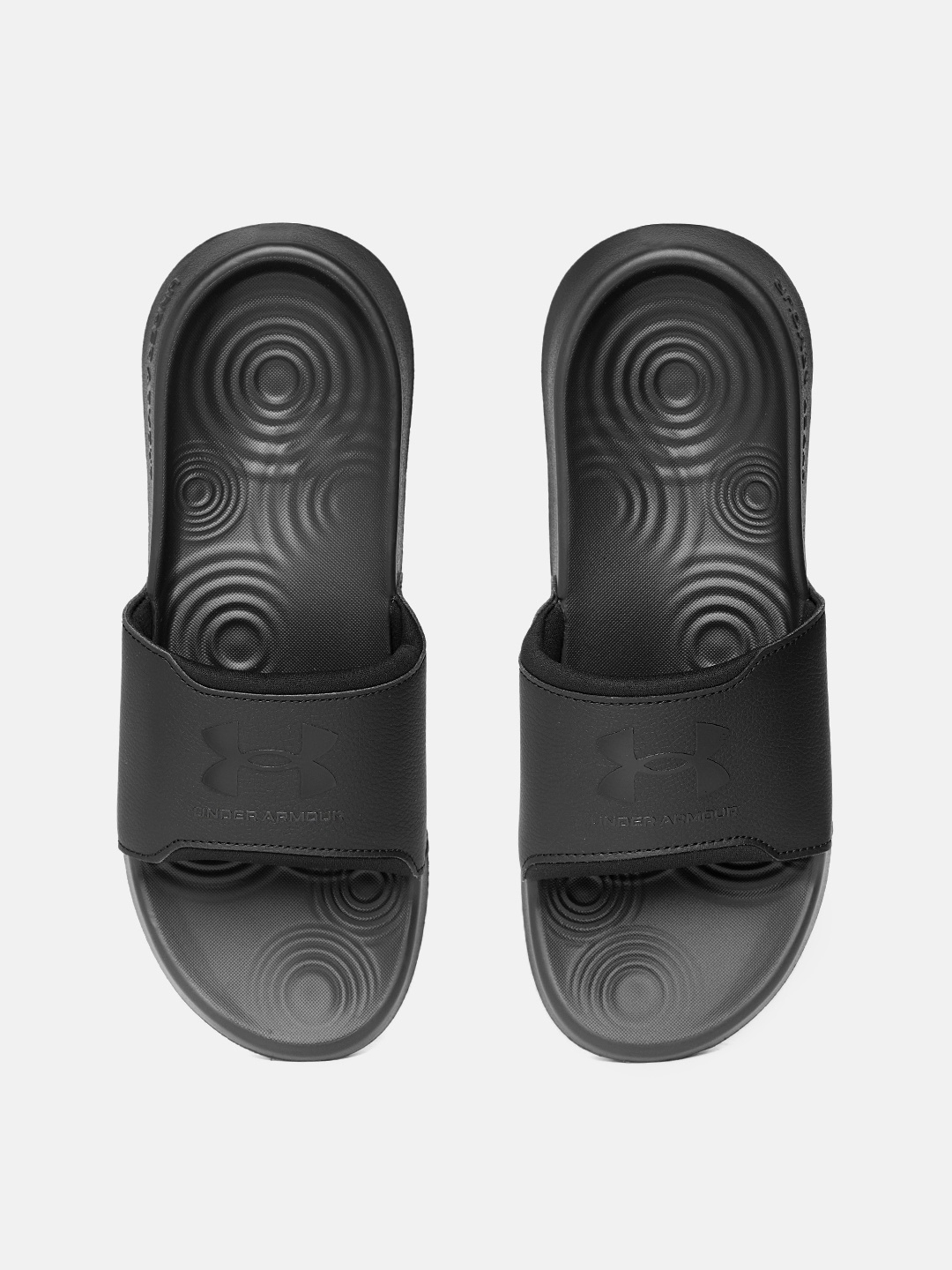 

UNDER ARMOUR Men Brand Logo Printed Sliders, Black