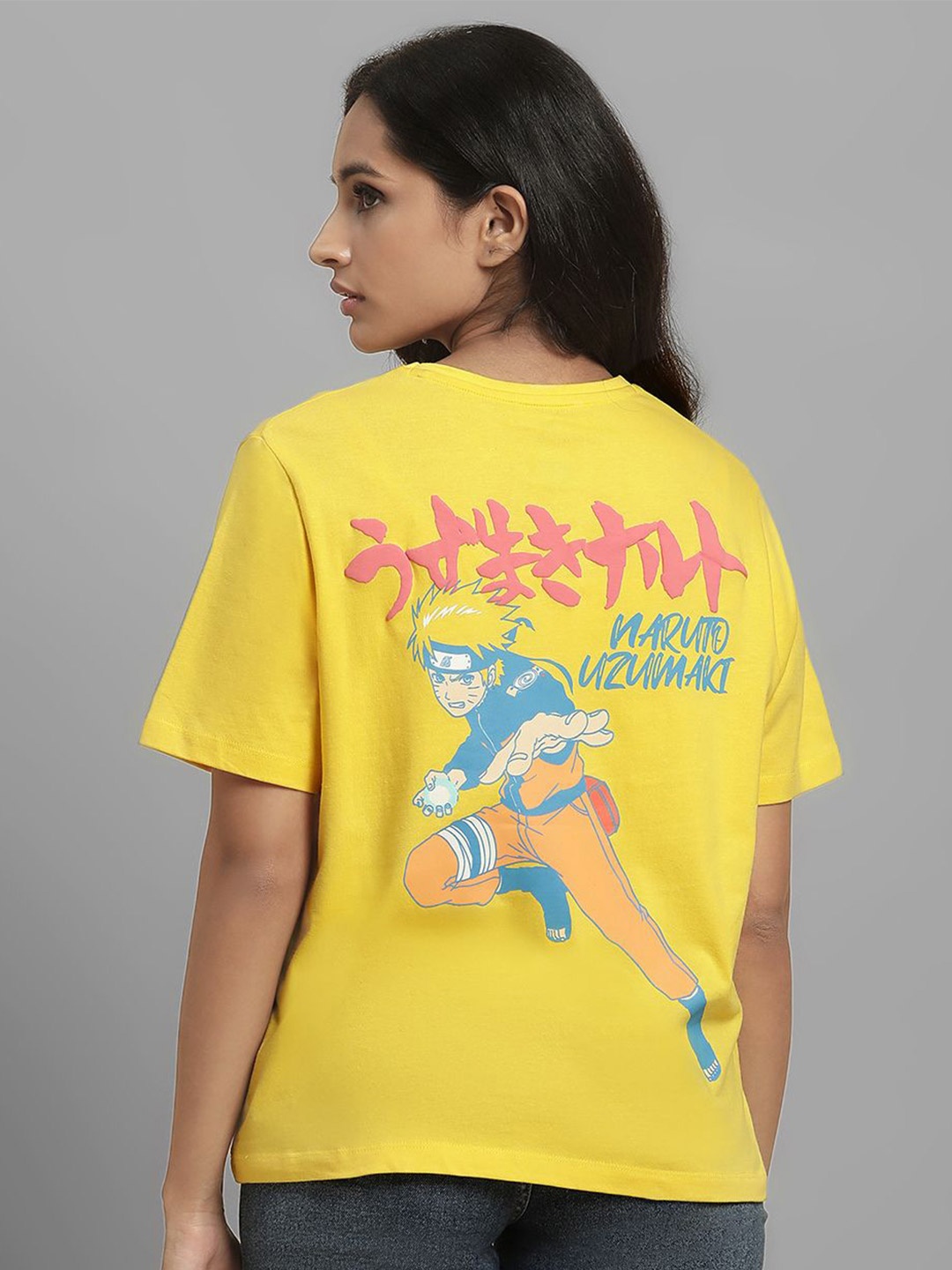 

Free Authority Naruto Printed Cotton T-Shirt, Yellow