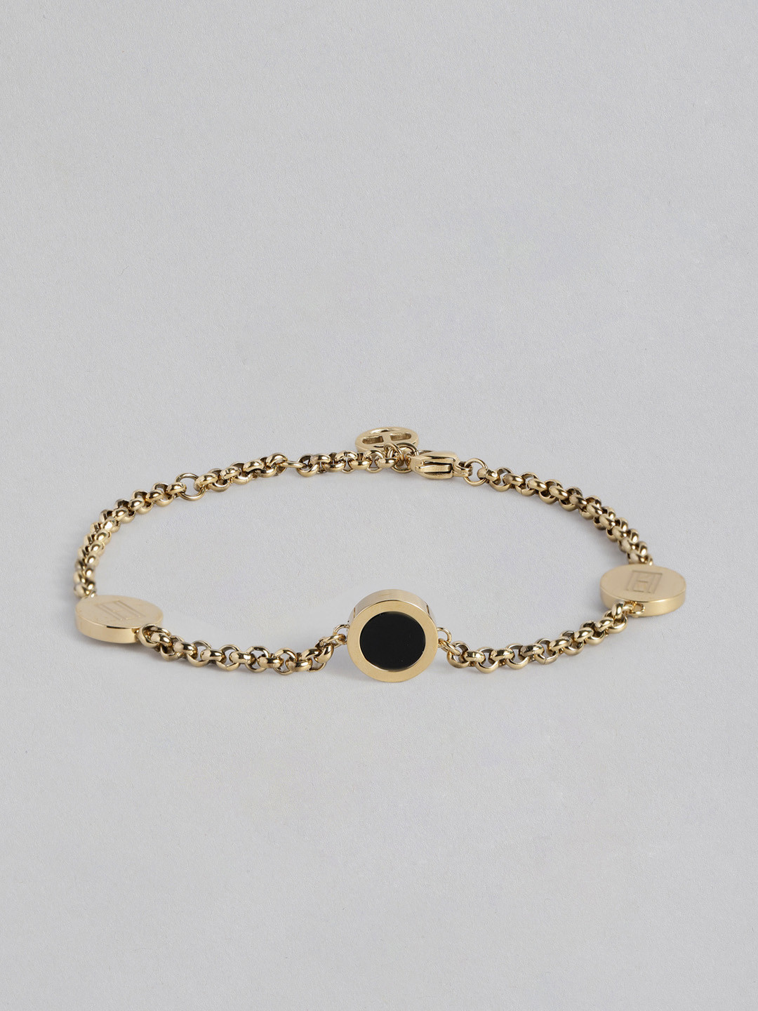 

Tommy Hilfiger Women Iconic Brass-Plated Charm Bracelet, Gold