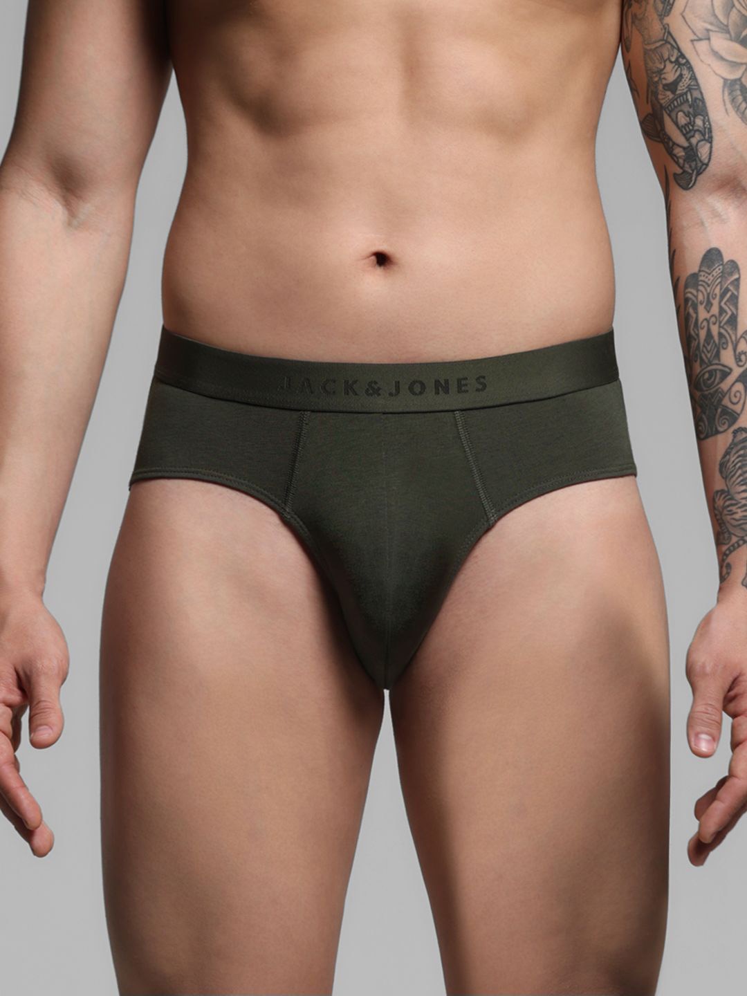 

Jack & Jones Cotton Modal Brief 1353954001-Deep Depths, Olive