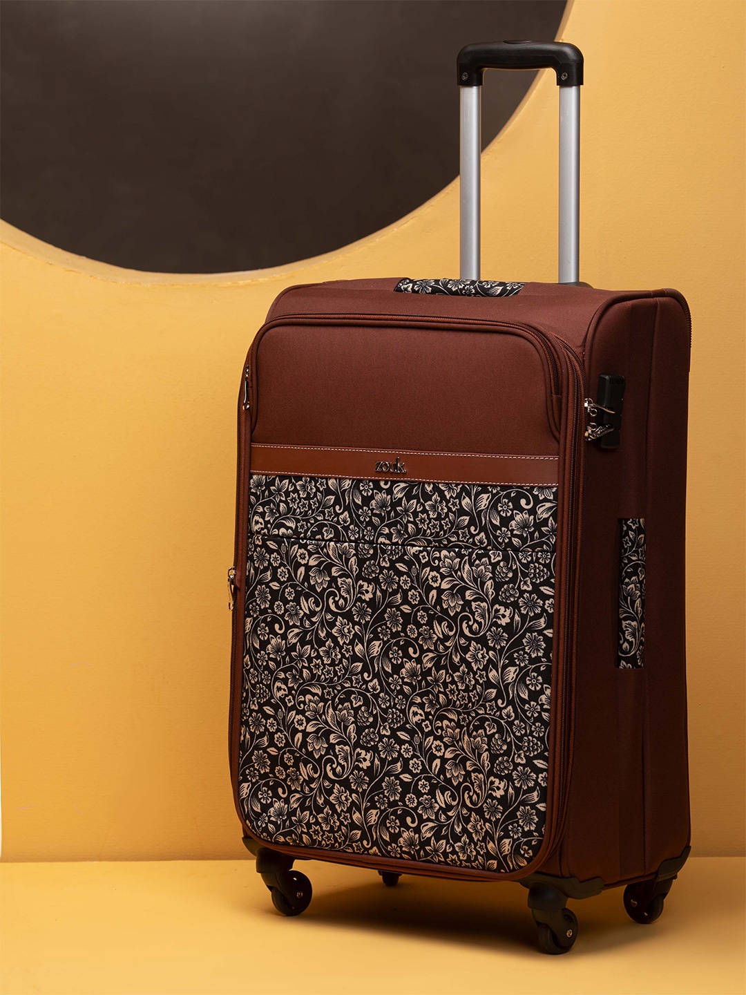 

ZOUK FloMotif Large Avasa Printed Trolley Bag, Maroon