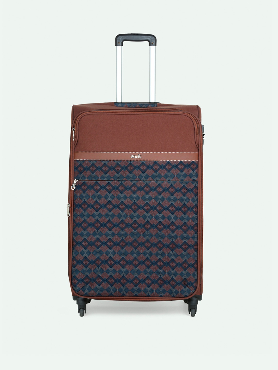 

ZOUK Periyar Waves Large Avasa Trolley Bag, Brown