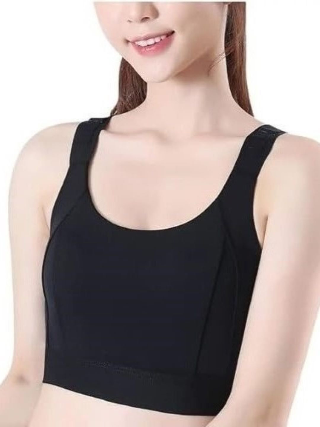 

Poftik Bra Full Coverage Removable Padding Workout Bra, Black